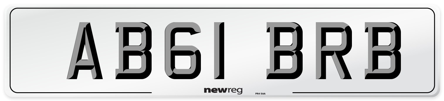 AB61 BRB Number Plate from New Reg
